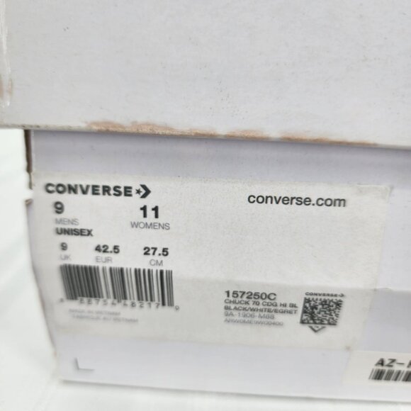 CHUCK TAYLOR Converse Comme Des Garcon X Play Polka Dot High Top Sneakers 11 - Picture 11 of 12